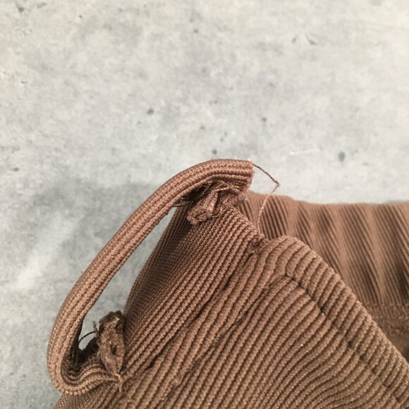 KERRITS Pull On Brown Ribbed Leather Suede Insert Equestrian Breeches Pant - Picture 14 of 15